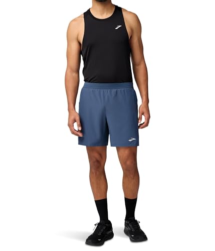 Brooks Mens Journey 7″ 2-in-1 Shorts Blue Slate X-Largex7