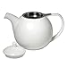 FORLIFE Curve Teapot with Infuser, 45-Ounce, White