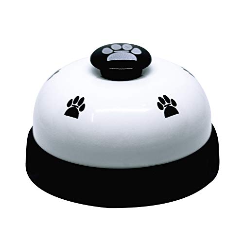 PerriRock Dog Training Bell 2 Set Call Bell Dogs Footprint Desk Metal Service Call Removable