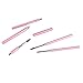 KEMEISI 1PC Simple Design Pink Champagne Metal Handle Kolinsky Sable Hair Nail Polish Brush Size 2,4,6,8,10,12 (#4)