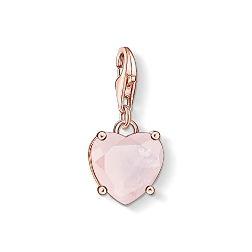 Pink Stone Heart Charm