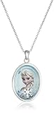 Disney Girls' Frozen Silver-Plated Elsa Crystal Shaker Pendant Necklace