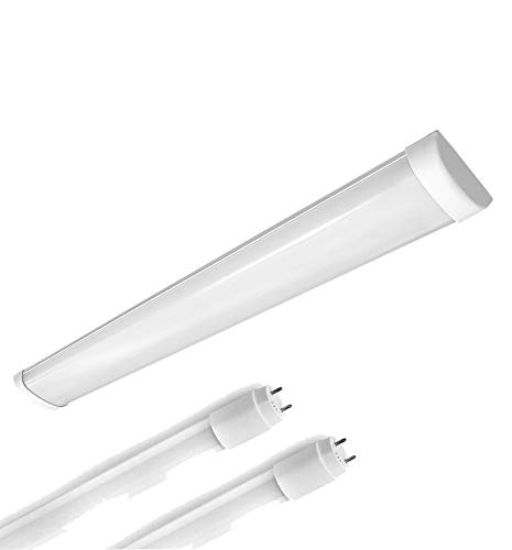 ELG Leuchten Aufbauleuchte Feuchtraumleuchte 150cm 2-flammig inkl. 2x20,6W Hochwertige Glas LED Röhren 4000K 2x3100lm…