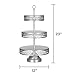 Amalfi Decor 3 Tier Dessert Cupcake Stand, Large Pastry Candy Cookie Tower Holder Plate for Wedding Event Birthday Party, Round Metal Pedestal Tray, Silver