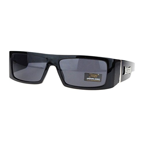 Hard Core Locs Cholo Gangster Square Rectangular Mad Dog Sunglasses Black