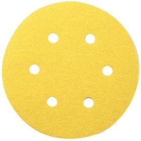 Carborundum / Norton Gold 59058 6 Inch Velcro / Hook &amp; Loop 6 Hole Stack 100 Grit Sanding Discs - 100 Pack