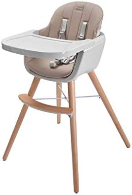 Zero gravity chair Wooden High Chair 3 in 1 Convertible Modern Highchair with Cushion,Adjustable Feeding High Chair for Baby/Infant/Toddler Deck chair (Color : Gray, Size : 85cm 32cm 55cm)