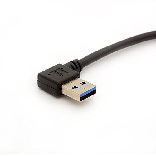 USB 3.0 Extension Cable Angle 90 Degree Adapter Type A Male To Female High Speed Connection, Super fast 5Gbps Data Transfer Sync Charger lead (RIGHT)