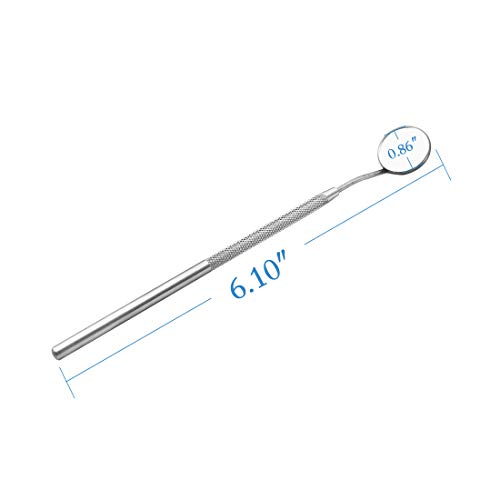 2PCS Makeup Mirror for Eyelash Extensions Supplies Detachable Mini Mirrors Stainless Steel Beauty Lash Extensions Tools for Observing Small Details or Dental Inspection Mouth Mirror by EMEDA