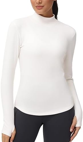 Zengjo Long Sleeve Running Shirts Women Thermal(Black,XS) at