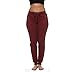 [E177P-BG-M] Coco-Limon Fleece Womens Jogger, Long, Zipper Pockets,Burgundy,Medium