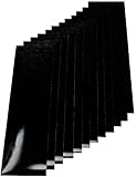 Qbc Craft Motorcycle Black Reflective Tape Kit 12 Sheets 3.5" x 12" of 3M Scotchlite (Reflects White) Enhanced Road Safety Adhesive Vinyl for Side Bag Bicycles Helmets DIY Decals Tets