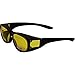 Global Vision Escort Advanced System Safety Glasses Fits Over Most Eyewear - Rubber Ear Locks and Microfiber Pouch! - Black Frame
