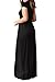 AUSELILY Women Short Sleeve Loose Plain Casual Long Maxi Dresses with Pockets