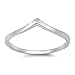 Sterling Silver Women's Point Stackable Chevron Ring (Sizes 3-10) (Ring Size 7)