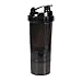 UncleHu Shaker Bottle for Protein Mixes with 22-Ounce Transparent Bottle, Two Storages and One Pill Tray,Free Combination