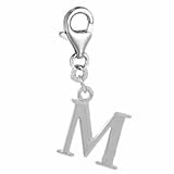 Pro Jewelry Dangling Letters Clip on Pendant Charm for Bracelet or Necklace (M.)