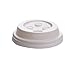 Restaurantware 50 Count PS Lids for 4 oz Coffee and Tea Cup, Small, White