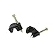 Mediabridge 5.8mm Cable Clips (100 pcs - Black) w/ Hardened 1in Nail For Cat6 / 16AWG Speaker Wire (0.23in OD) ( MCC58-BLA )