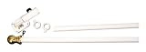 Spinning Pole Mounting Set 6 ft. 2 Section White Spinning Pole that Rotates 360 Degrees with Ball Top and Adjustable Holder by Annin Flagmakers, Model 242