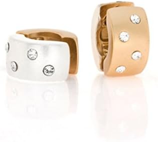 Silver &amp; Gold Tone Matte Starlight Reversible Hugs