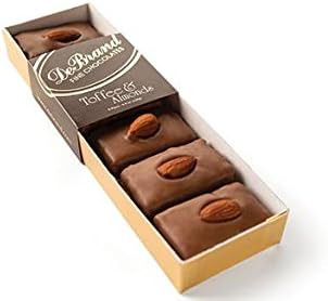 DeBrand Fine Chocolates 4.9 Ounce Box of Toffee and Almonds