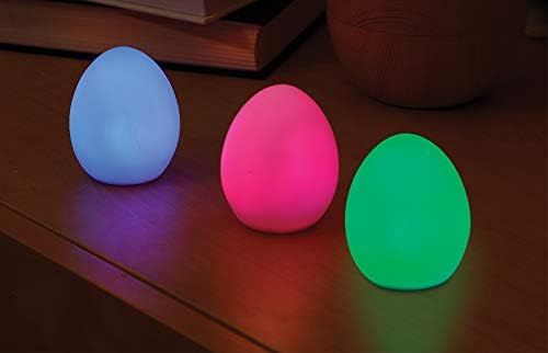 Color Changing Light Up Eggs 3 Pcs Set LED Eggs Great for Mood Lighting Night Lamp Easter Christmas Decorations Indoor Home Table Shelf Bedroom Living Room Decor. Cool Accent Lighting Unusual Gifts