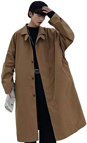 メンズ コート ロング オーバーコート ゆったり カジュアル 秋 春 無地 トレンチコート 薄手 再販ご予約限定送料無料 ストリート シンプル スプリングコート チェスターコート 通気
