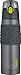 Thermos 18 Ounce Vacuum Insulated Stainless Steel Hydration Bottle, Charcoal/Lime