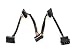 Monoprice 108794 24-Inch 4-Pin Molex Male to 4 15-Pin SATA II Female Power Cable Net Jacket (3 Pack)