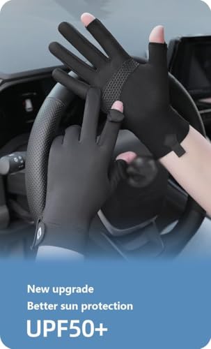 UV Sun Protection Ice-Silk Driving Gloves for Men's & Women's, Non-Slip Touchscreen Gloves for Cycling and Riding