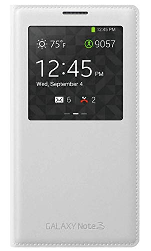 Samsung Galaxy Note 3 Case S View Flip Cover Folio - White (Bulk Packaging)