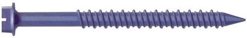 MKT Steel Conset Masonry Screw Anchor, Hex Washer Head Faced, 1/4" Diameter x 2-3/4" Length (Box of 100) by Mkt Fastening