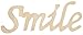 Darice 9110-18 Wood Script Word, Smile