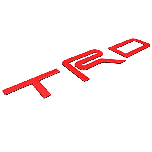 BDTrims Domed 3D Raised Letters Compatible with TRD Skid Plate 2016-2020 Tacoma and 2019-2020 4Runner Models (Red)