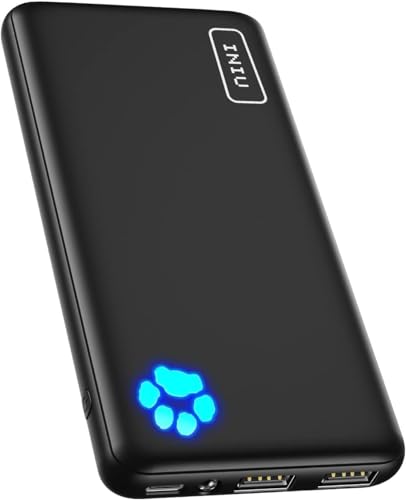 Power Bank, Ultra Sottile 3A Ricarica Rapida 10000mA Powerbank, Idoneo per Volo, Essenziali da Viaggio, Caricatore Portatile Porta per iPhone 17 16 15 Pro Max, Samsung S25, Huawei, iPad Pro etc