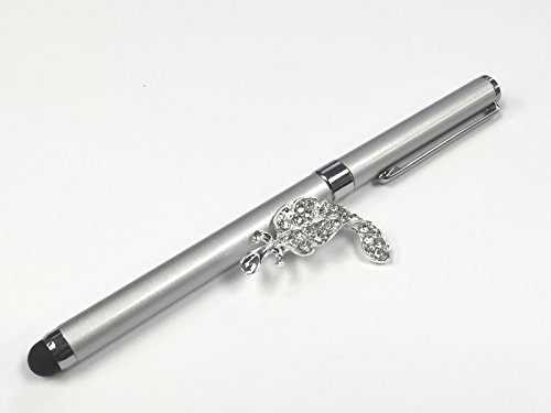 Silver Good Stylus Soft Touch Roller Ball Pen with Black Ink for BlackBerry Leap Classic Porsche Design and Passport Mobile Phones Touch Screen Smartphones Metal Black Rubber with a Black Shirt Clip