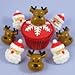 Christmas Cupcake Rings Santa and Reindeer Party Favor Cake Decorations (12)