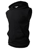 H2H Mens Casual Active Cotton Hoodie Sleeveless T-shirts