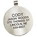 LuckyPet Paw Print Enamel Jewelry Pet ID Tag for Dogs and Cats, Personalized Engraving on The Back Side, Small (1 inch), Blue