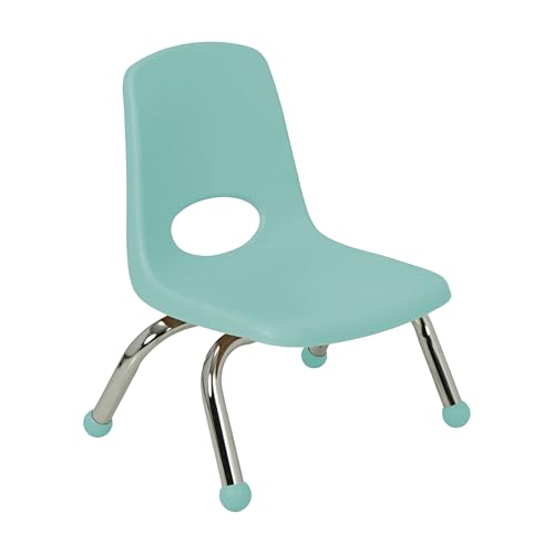 FDP 8" School Stack Chair, Stacking Student Seat with Chromed Steel Legs and Ba…
