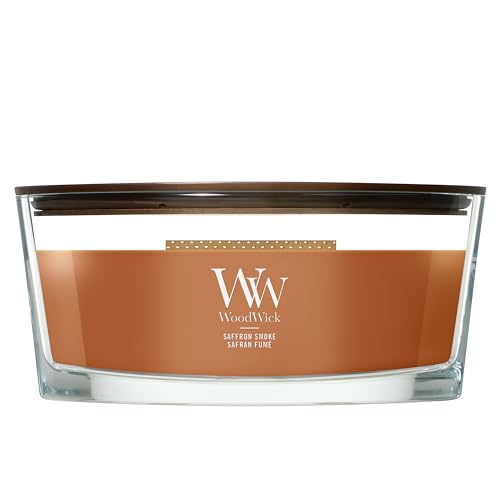 WoodWick Scented Candle | Ellipse Candle | Saffron Smoke | Perfect Gifts for Women