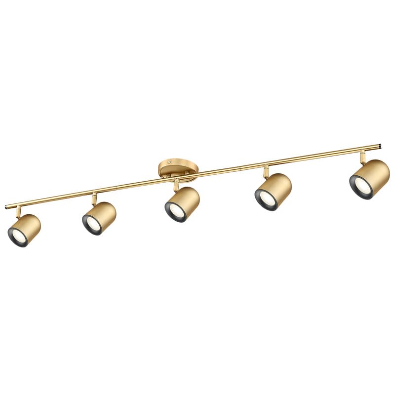 Photo 1 of FEMILA 44" Adjustable LED Track Light - 4000K Gold Ceiling Track Lighting Fixture, Rotatable | Modern Kitchen Track Lights | Versatile LED Track Lighting Kit, 4FS78TL-5 BG