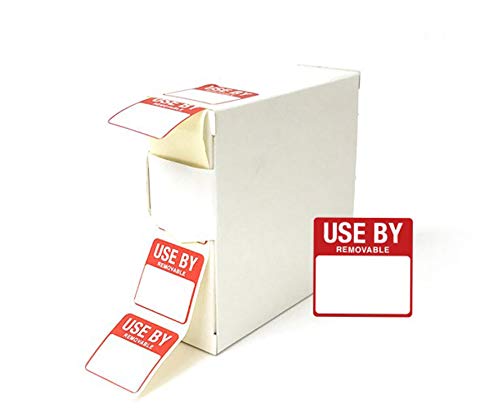 Removable Use By label. 1000 per roll.