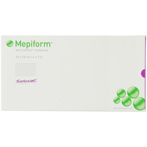 Mepiform with Safetac&reg; Technology self adherent soft silicone sheeting, 4 X 7 Inch, 5 Count image