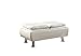 Faux Leather Ottoman with Reversible Tray Tops White 300293