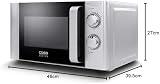 CASO Design MG 20 Ecostyle Microwave Oven & Grill, 20L, 700W, Silver view 11
