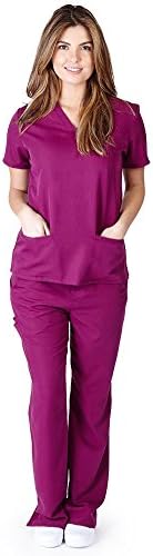 Ultrasoft Premium Classic 3 Pocket V-Neck Medical Scrub Set for Women - Junior FIT