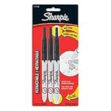 Sharpie Retractable Permanent Markers, Ultra-Fine Point, Black, Pack of 3 Markers