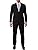 Paul Lorenzo Black Slim Fit All Polyester Suit